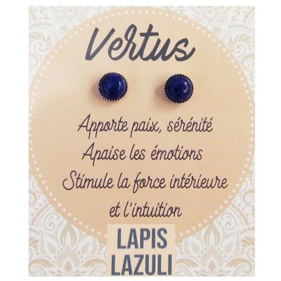 [R2126] - 'Mineralia' Lapis Lazuli Earrings - 6 Mm
