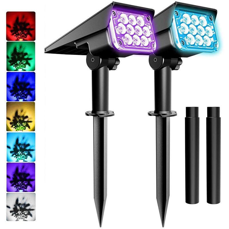 Waterproof LED Solar Garden Spotlight for Trees and Landscapes