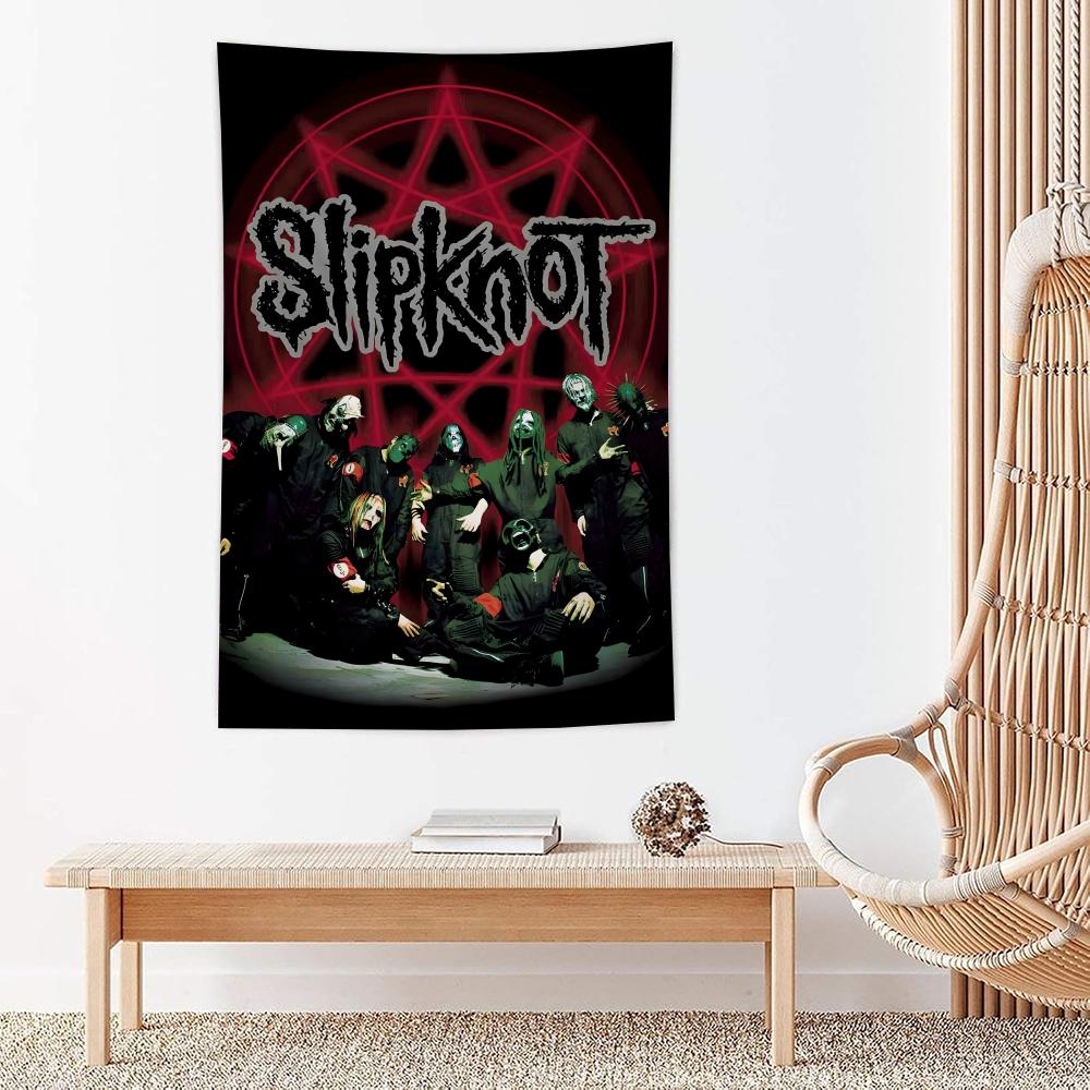 Rock Band Sslipknotses Tapestry Microfiber Wall Hanging For Bedroom Living Room Decor Outdoor Festival Garden Bar Background