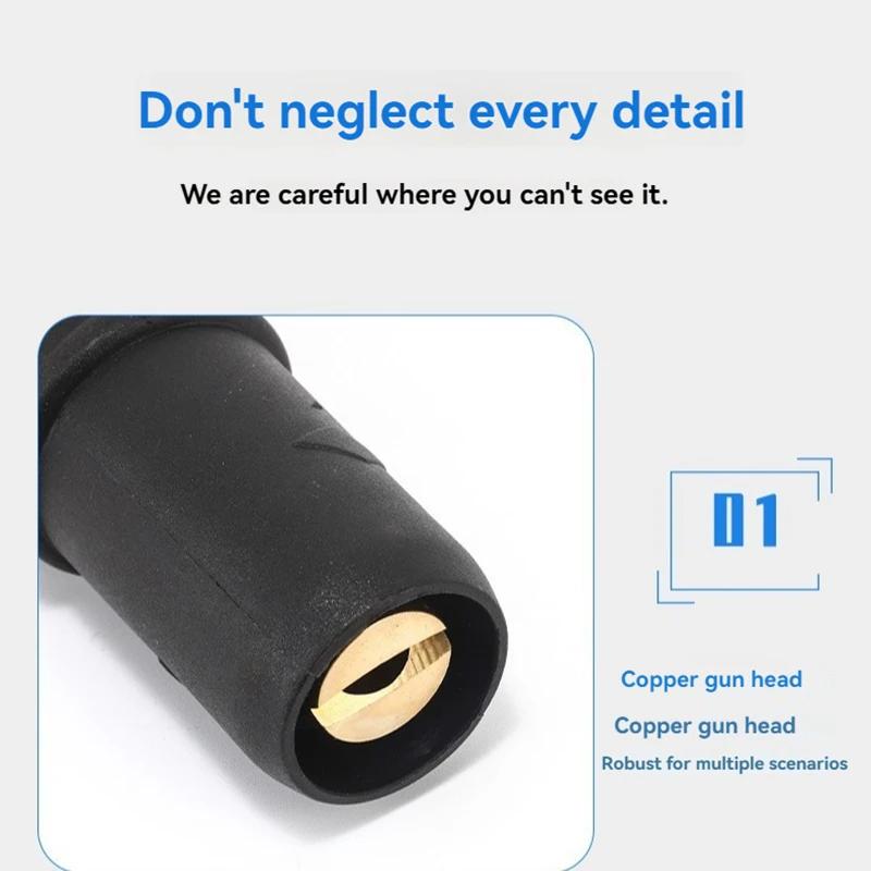 Solid Copper PA Foam Gun Head for Car Washer, High Pressure Fixed Fan Nozzle, Universal Car Washing & Auto Detailing Accessories
