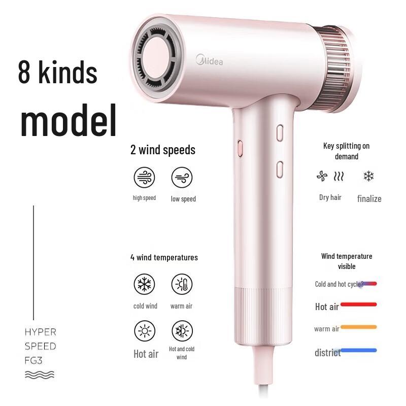 Midea FG3 High-Speed Negative Ion Hairdryer CN plug (adapter included)