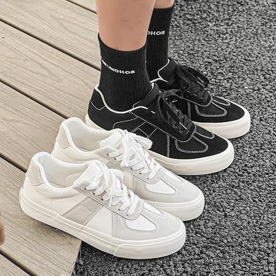 Unisex Casual Shoes Profession Skate Shoes Men Women Lace-up Suede and Canvas Sneakers Boardfeel Black Formal Shoe