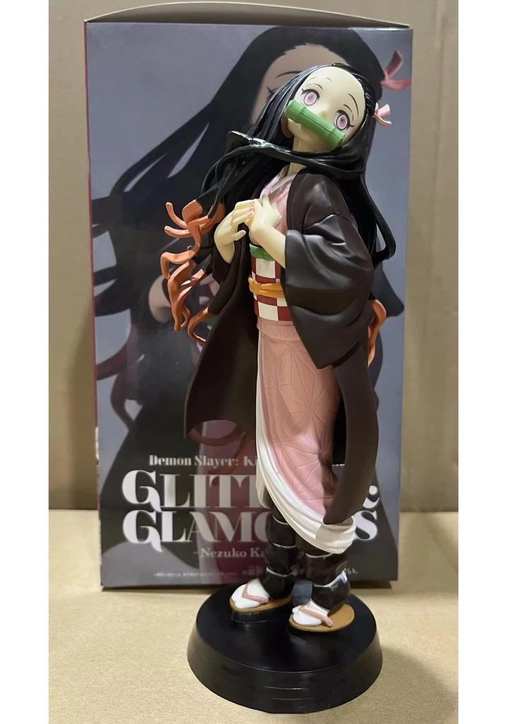 24cm Animation Ghost Blade Ros Series Protagonist Group Large Doll Hand-Made Model Kamado Tanjirou Kamado-Nezuko Ornaments Toy G