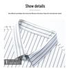 Hengyuanxiang Men's Summer Short Sleeve Striped Business Shirt