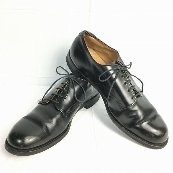 

70s Vintage US NAVY Service Shoes D.J. LEAVENWORTH Black Size 10 (27.528.0cm) Men s Oxford Dress Shoes