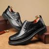 Spring New Men's Shoes Wear-resistant  Casual Comfortable Breathable Thick-soled High-end Formal Men's Leather Shoes