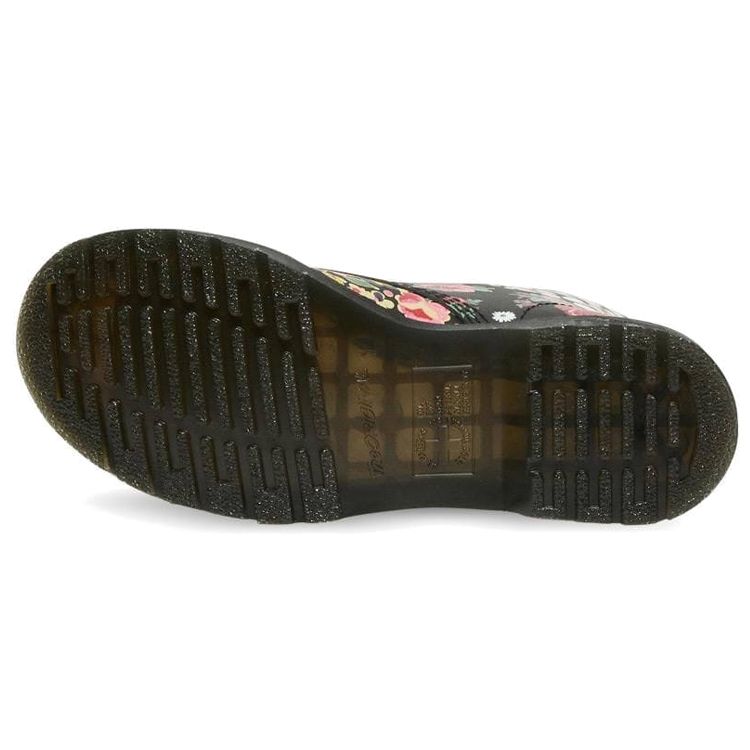 Dr. Martens 1460 Floral Short Boots Women Boots Black White 26920101