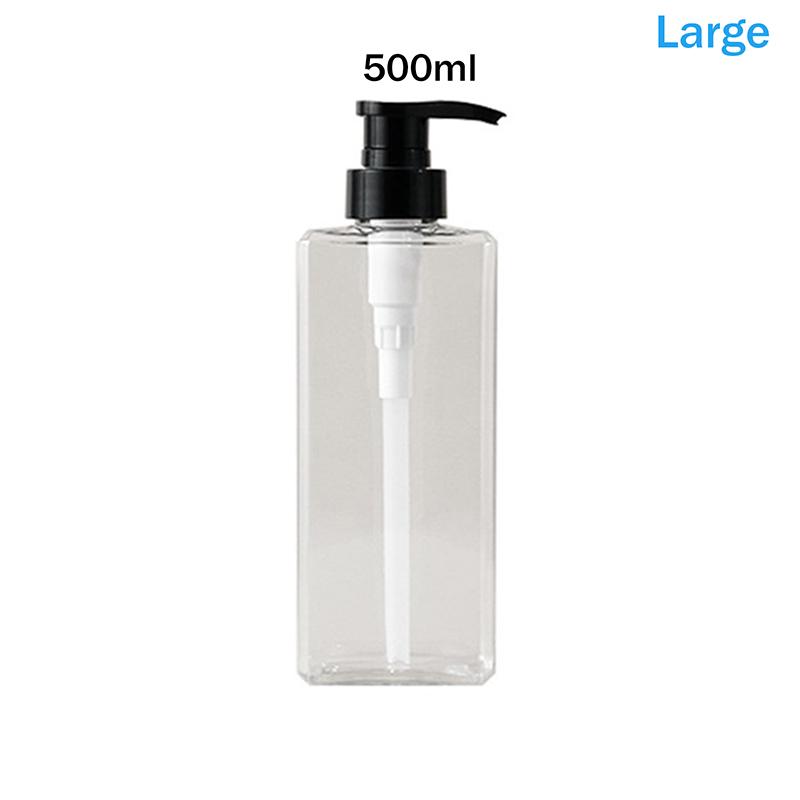 400/500ml Quadratische Badezimmer Seifenspender Nachfüllbarer Shampoo Duschgel Halter Tragbarer Reise Spender Leere Badezimmer Pumpe Flasche