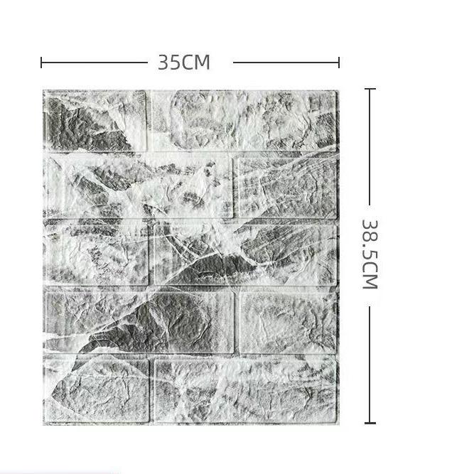 10Pcs 3D Tile Brick Wall Sticker Self-adhesive Waterproof Foam Panel Wallpaper For Apartment  Kitchen Bedroom Lliving