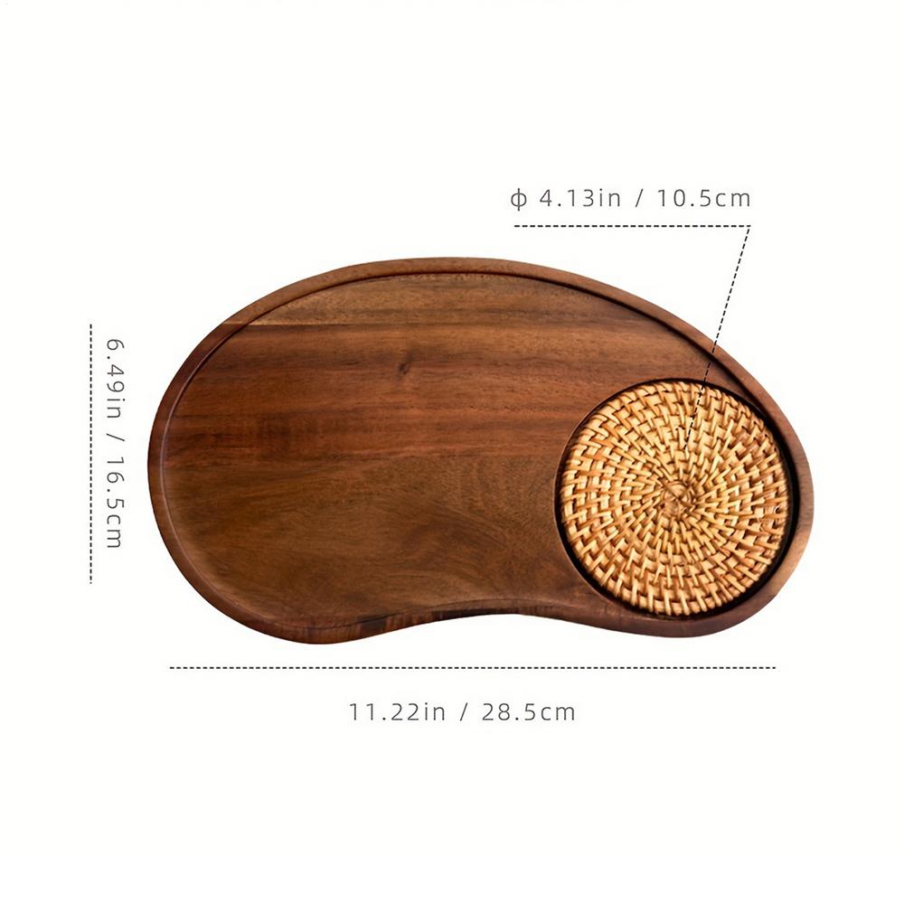 

Tray for Coffee Table Wooden Decorative Serving Boards Breakfast Tray for Home Living Room Table Cafe Lunch Patio Snack Party