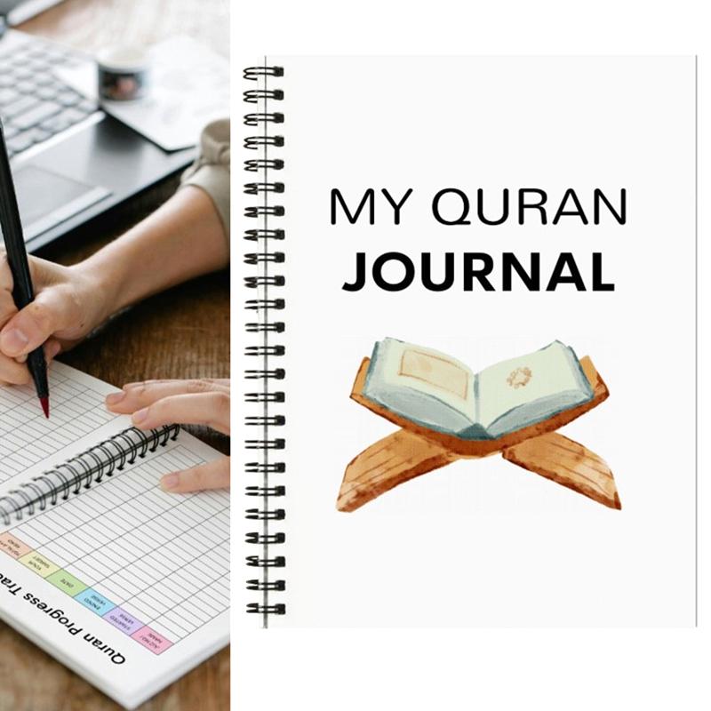Quran Journal Planner With Inspirational Quotes & Prayer Lists Spiral-Bound Notebook For Beginners Perfect For Ramadan & Eid