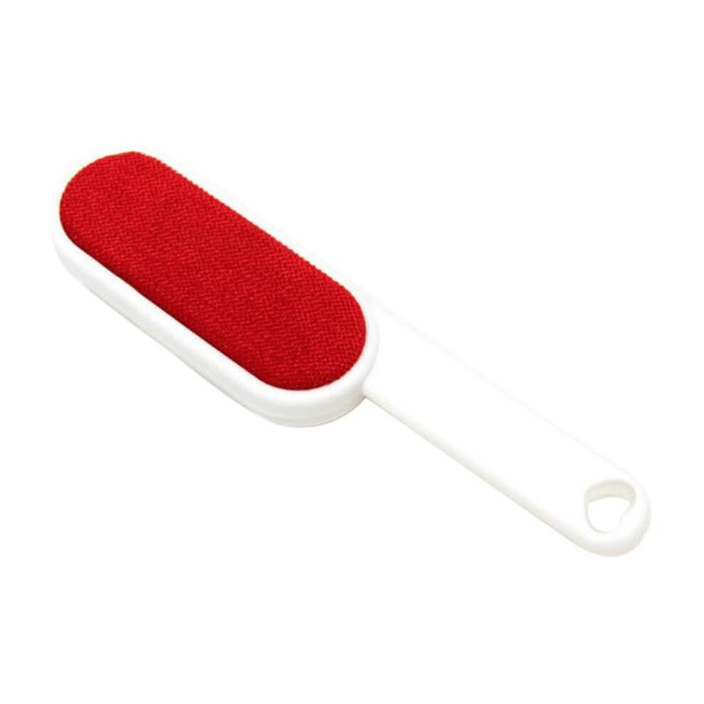 Double Sided Brush Cleaning Pet Hair Lint Remover, Reusable Electrostatic Dust Cleaner, Red Dust Brush