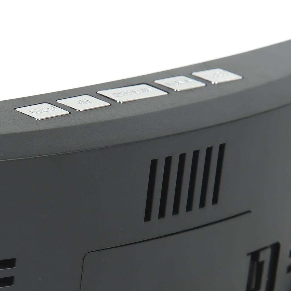 Digital Alarm Clock Mirror Smart Light Sensing Curved Screen LED Clock Digital Temperature Display Alarm Clock for Student