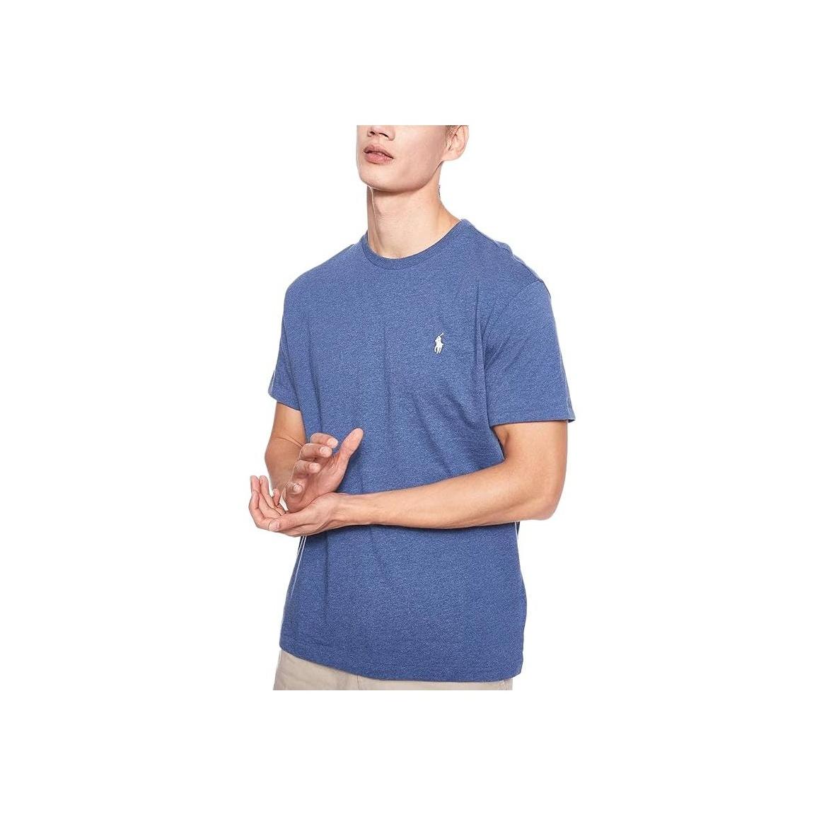 

Футболка прямого кроя с коротким рукавом и вышитым логотипом Polo Ralph Lauren, мужские топы, синий цвет 710707087-007 L