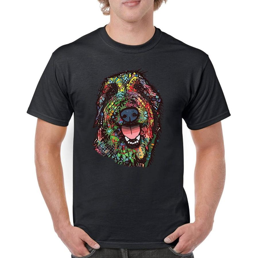 Dean Russo Happy Dog Face T-Shirt Funny Feeling Pet Puppy Men s Tee, Black, XX-Large XXXXXL чёрный