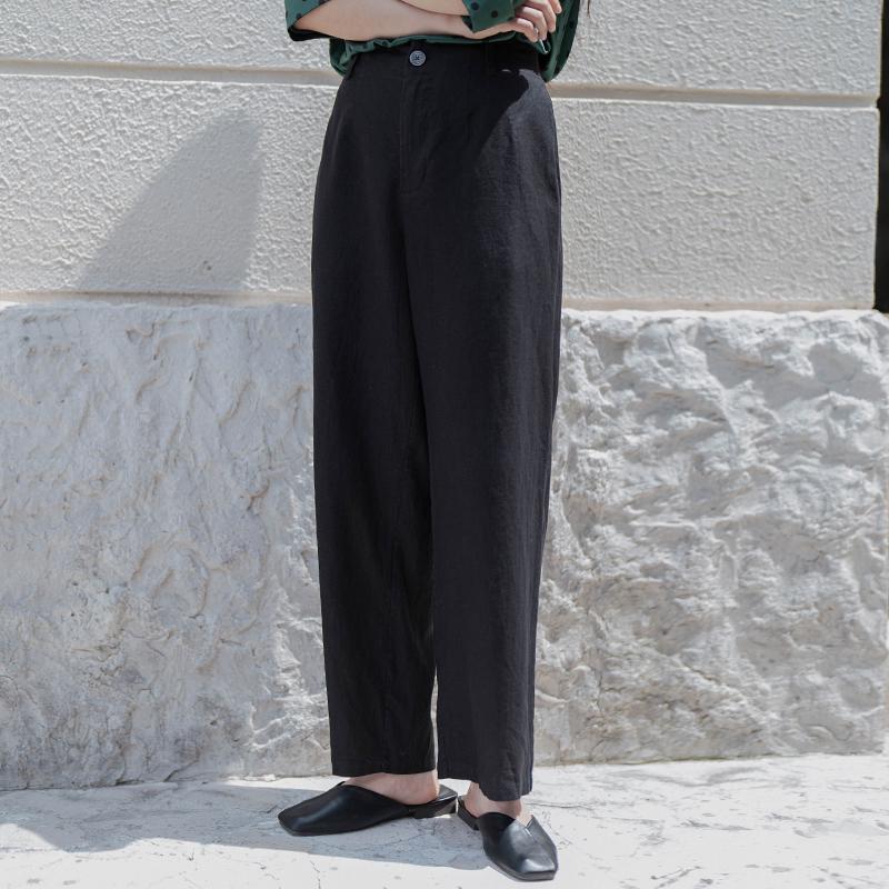 2026 Women s Original Loose Summer Ramie Pants: Elastic Waist, Straight Leg, Slimming Casual Fit Extra Large