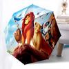 Lion King, Pride Rock Themed Automatic Opening and Closing Umbrella, Brightly Colored 8-rib Portable Umbrella