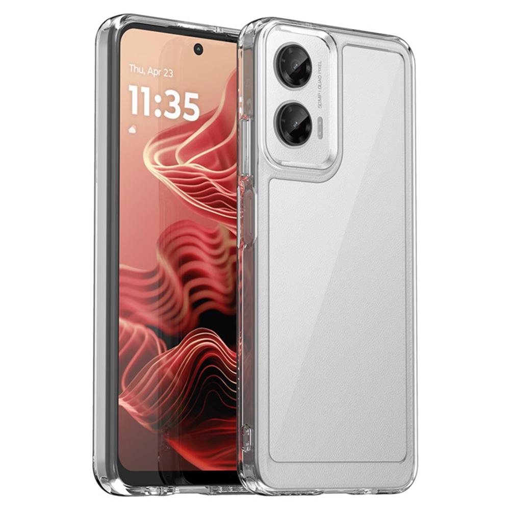 

WANLONFENG MF2 Series For Motorola Moto G35 5G Case TPU Acrylic Clear Phone Cover with 2Pcs Tempered Glass Film Type A