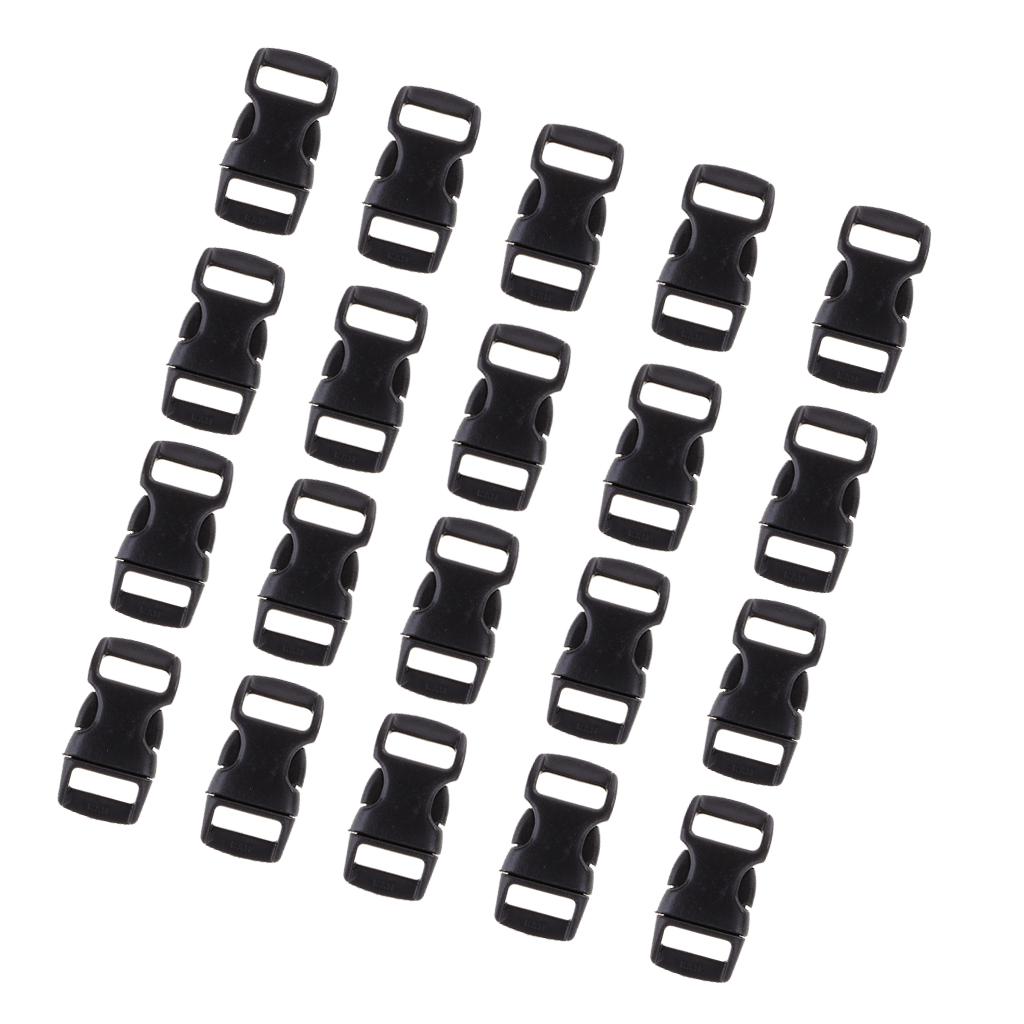 5pcs Plastic Buckles 1 Inch Flat Slider Fasteners for Webbing Strap Collars Belt Harness Backpack Clip Holder Hanger Accessories