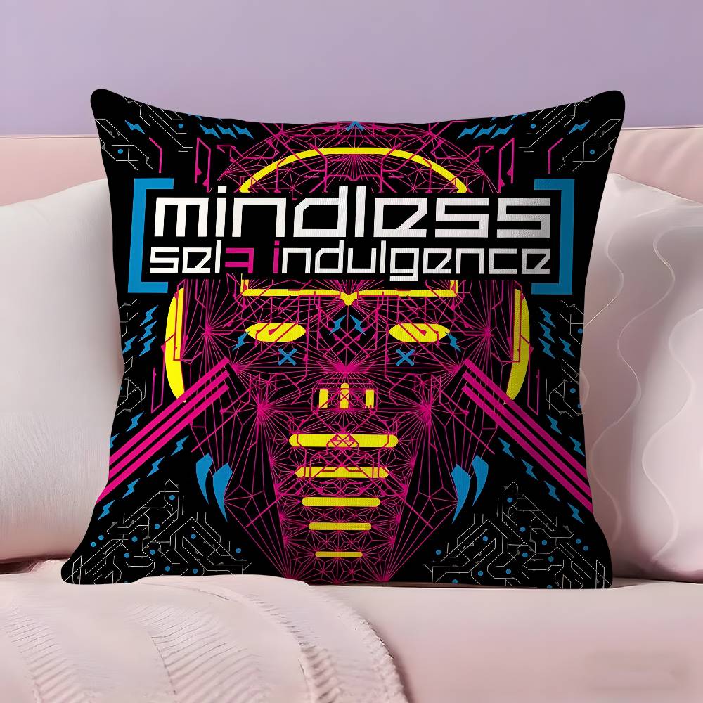 M-Mindless Self Indulgences Band Pillow Case Ultra Soft Skin Friendly Fabric Cloud Like Comfort & Concealed Zipper