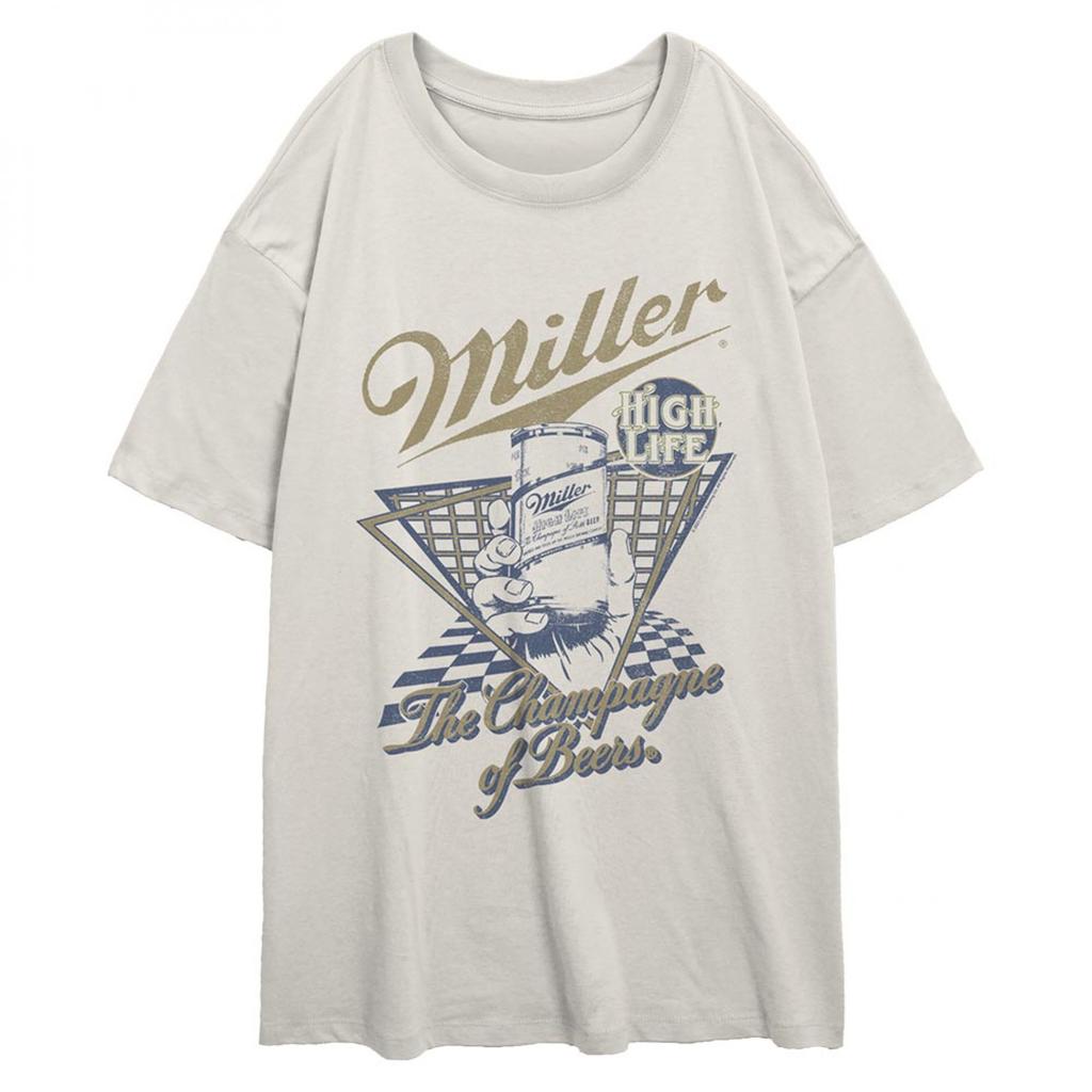 Miller High Life Retro Grid Graphic Women's T-Shirt