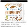 Western Cowboy Party Tableware Set Horse Party Plates Flags Napkins Tablecloth for Birthday CelebrationsThemed Events