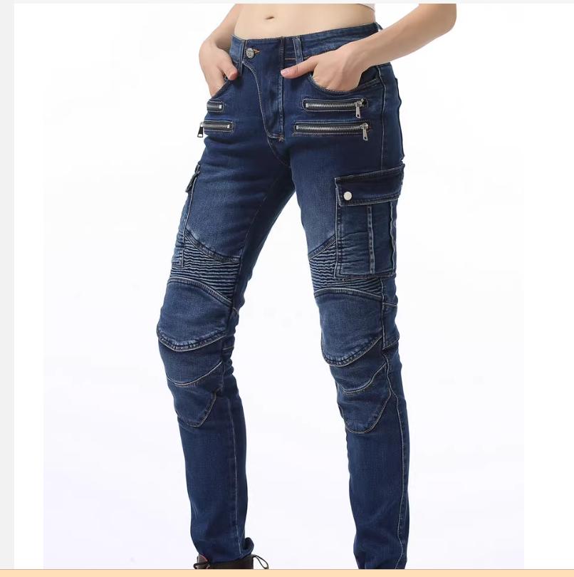 LOONG+BIKER+Women's Harley Style Jeans+Motorcycle Cycling Casual Motorcycle Racing Anti Drop Pants