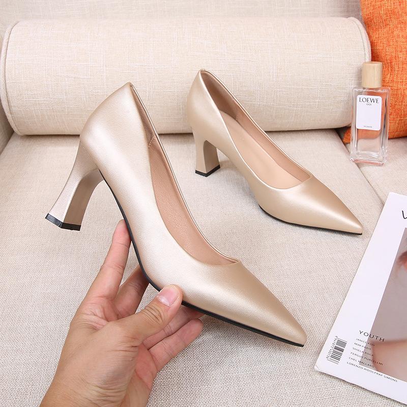 Womens Fashion Pointed Toe Office Party Work Dress Pumps Big Size 34 43 White Black Red Gold High Heels
