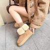 Women's large size soft sole two wear heightening warm fur one winter non-slip wear-resistant snow boots plush lining outdoor sports cotton boots