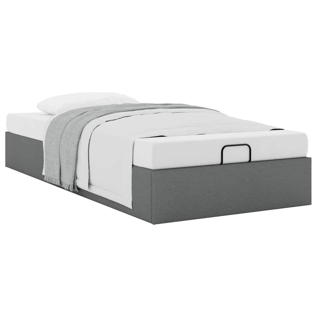 Vidaxl Struttura Letto Ottoman senza Materasso, Grigia, 100x200 cm, Tessuto