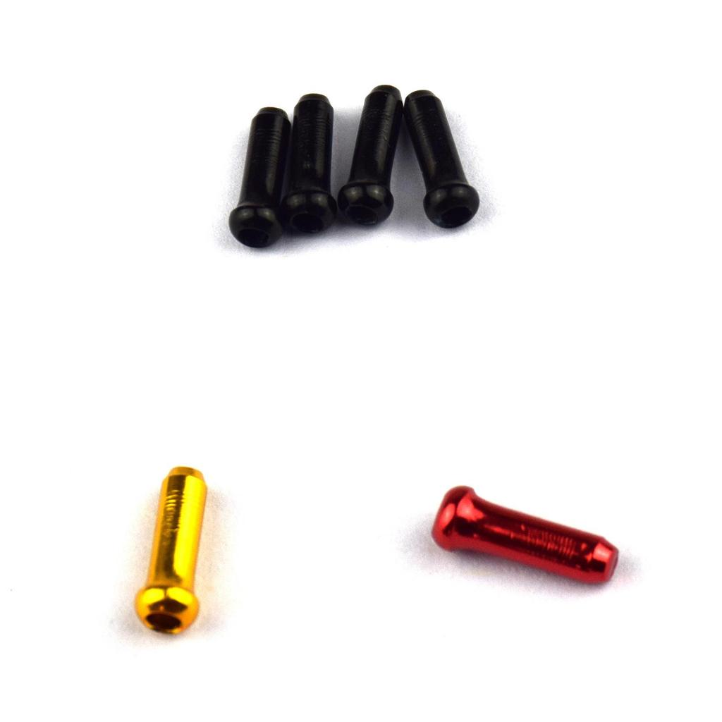 Bicycle Brake Cable End Caps Aluminum Alloy Colorful Set For Mountain Bike Maintenance