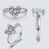 Copper Ring Heart For Women Cassic Wedding Jewelry Engagement Bands Fine Zircon Fashion Gift Party High Quality