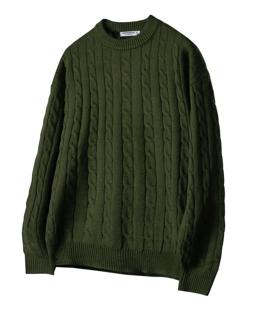 UNTAPPED STUDIO Oversized Cable Round Knit 6 Colors (Type B)