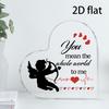 [2D Flat] [2D Flat] 1pc Acrylic Love Heart Sign | Romantic Gift for Boyfriend, Girlfriend, Wife, Husband, Anniversary, Valentine'S Day Keepsake, Multi