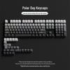 Polar Day Gradient PBT Keycaps: 134-Key Customizable Side-Printed Set for Mechanical Keyboards