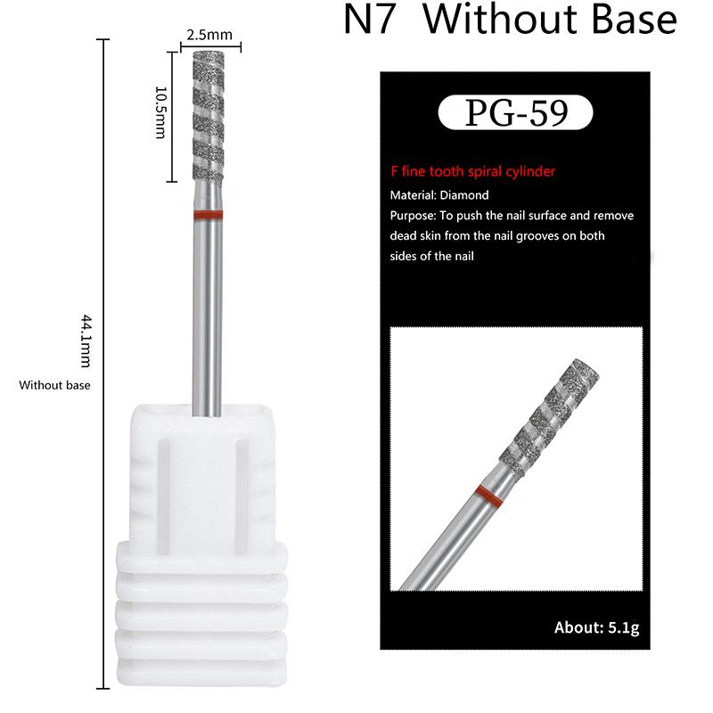 Diamond Nail Bits Tornado Flame Cuticle Drill Bit Manicure Cutter Rotary Burr Drill Accessories Spiral Nail Polishing Mills Tool