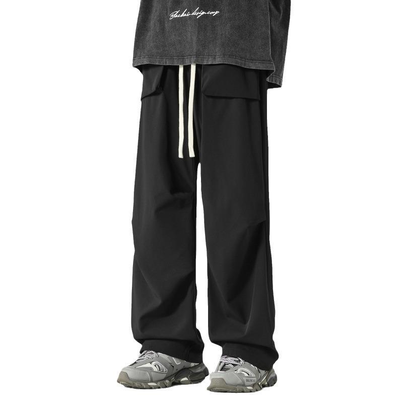 

Tooling paratrooper pants men s spring and autumn high-end sense large pocket straight casual long pants men s versatile fashion M