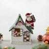 Christmas House Statue Desktop Centerpiece Statue Christmas Decoration Ornaments