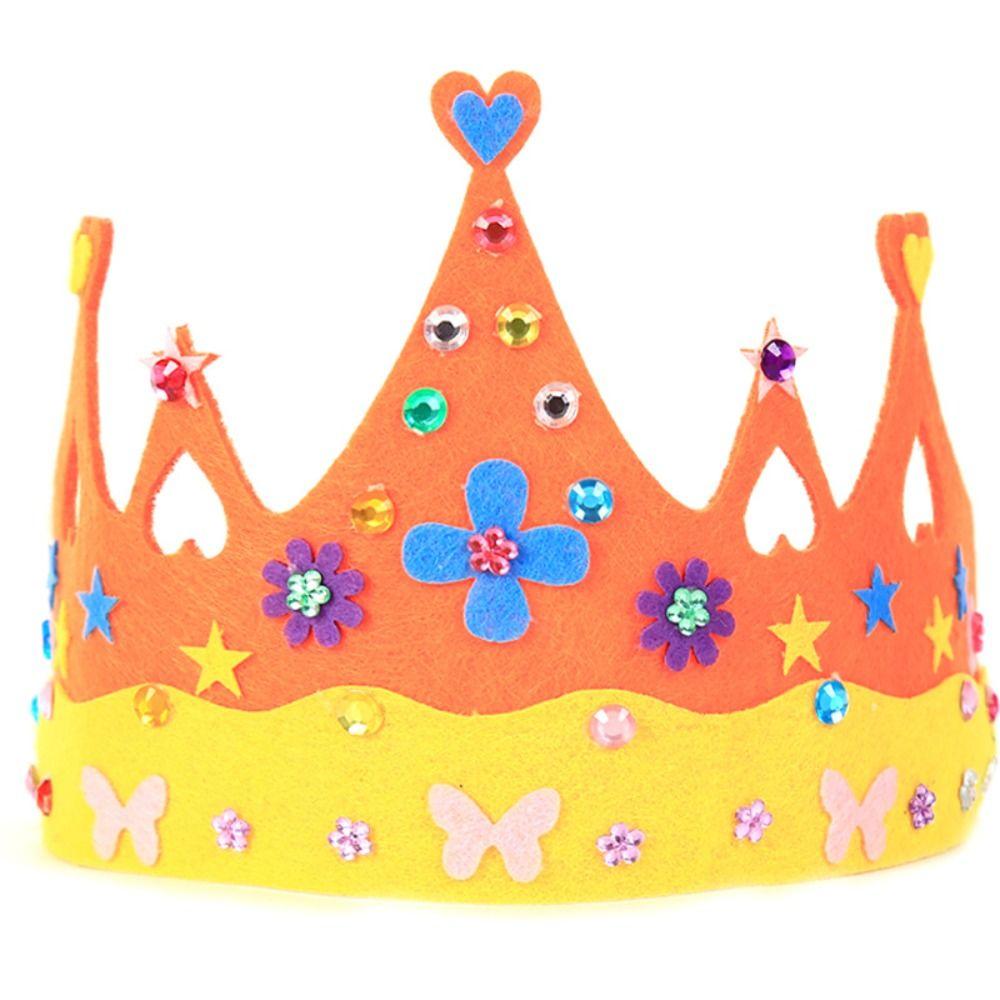 Montessori Kids DIY Arts Hats Handicrafts Queen Crown Head Band Hair Band Craft Hat Toy  Gift