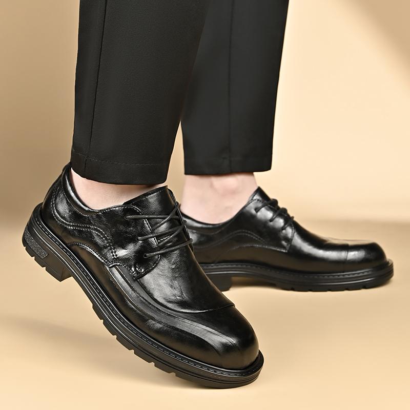 Fashion Retro men's leather shoes High quality leisure and business style Adult work and office Gentlemen's hot selling shoes derby