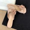 Summer Flower Design Flat Slippers Sandals Women Summer Sexy Open Toe Slide Sandal Elegant Open Heel Dress Pumps Sandalias Mujer