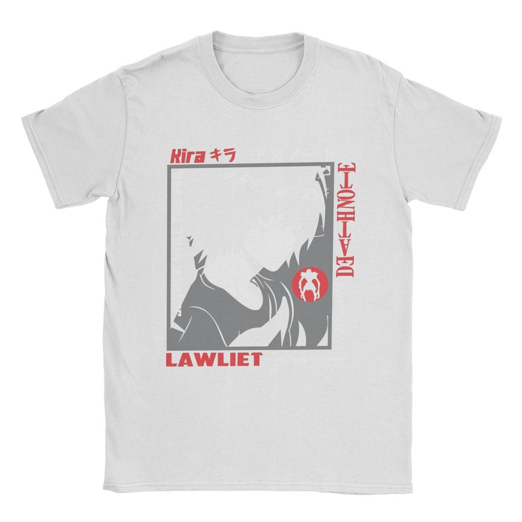 Men's T-Shirt Deaths Notes L Lawliet Vintage Cotton Tee Shirt Short Sleeve T Shirt Round Neck Clothing New Arrival