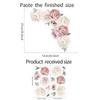 2pcs Peony Flower Wall Decals for Bedroom and Living Room | Self-adhesive PVC Home Decor