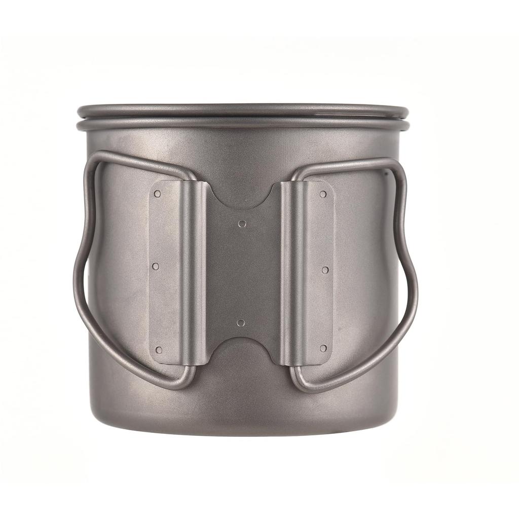 SOUUXIU Titanium Coffee Gooseneck Folding Drip with Lid Pot, 400ml, Spout, Handle, Ultralight, Outdoor-Friendly, Kettle, Odorless,