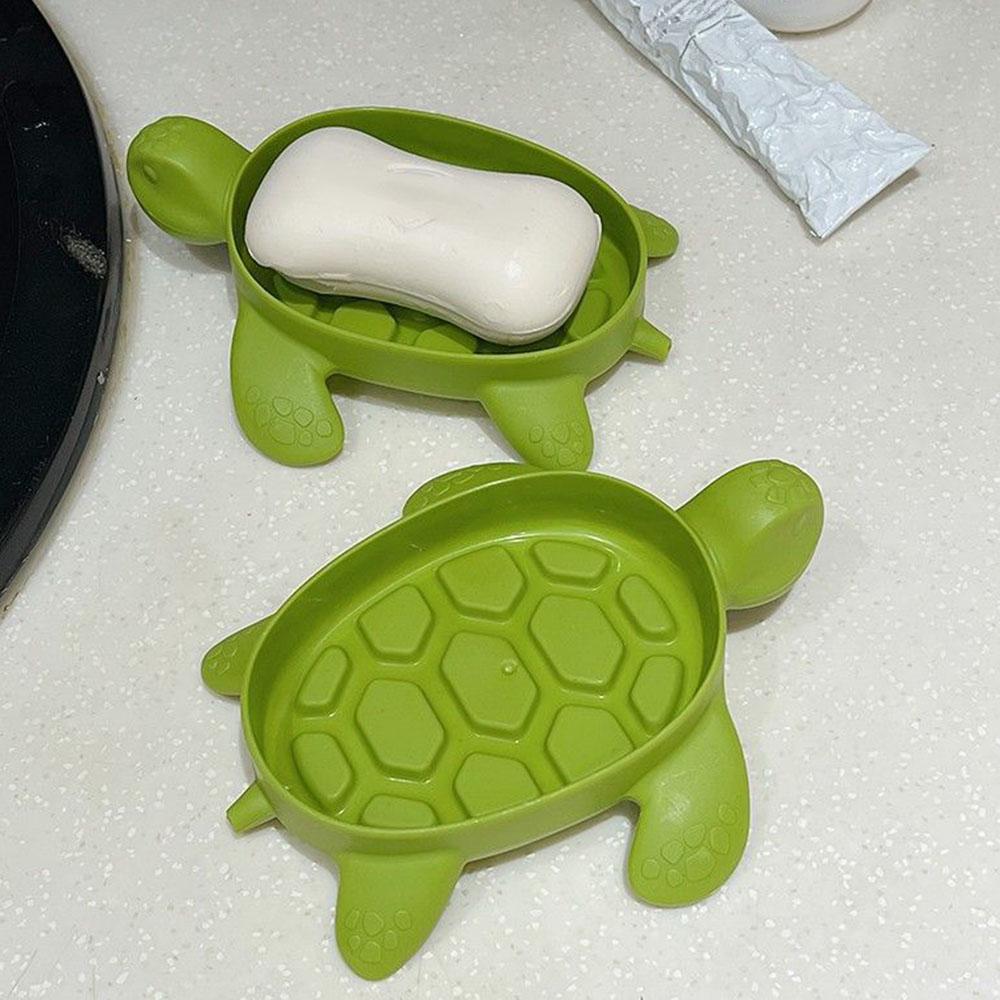Turtle Drain Soap Box Practical and Cute Cartoon Turtle Soap Holder, Suitable for Home Use Drain Soap Holder Soap Box