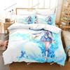 Smile PreCure! Bettwäsche-Set Einzelbett Twin Full Queen King Size Bettset Erwachsener Kind Schlafzimmer Bettbezug-Sets 3D-Druck Kawaii Anime Bett