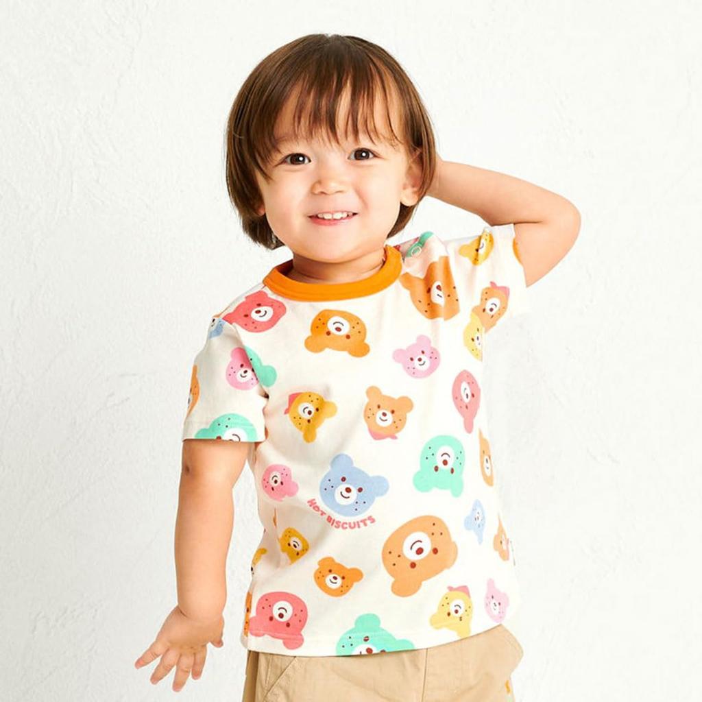 MIKI HOUSE HOT BISCUITS Short Sleeve Boys and T-Shirt, Girls, Baby, Kids, Multicolor, 80cm, 72-5201-140