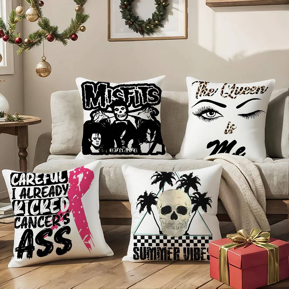 Fashionable Style Handsome Trendy Brands Pillow Case Comfort Sofa Bed Silky Elegant Invisible Zipper Decorative Cushion Cover