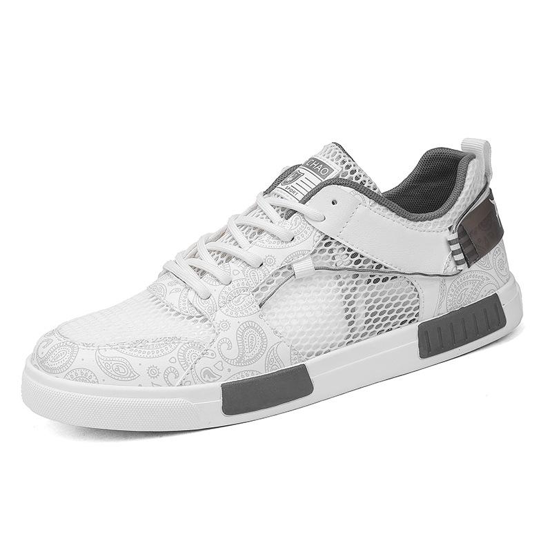 

Large size men s low-top breathable casual board shoes outdoor fashion trend mesh shoes summer lace-up sneakers 47