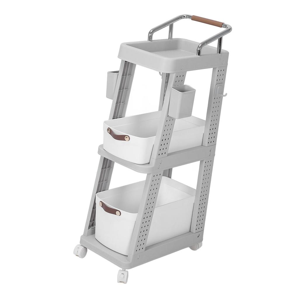 Rolling Utility Cart with Wheels Multi Functional Storage Trolley for   Living Room Kitchen Movable Storage